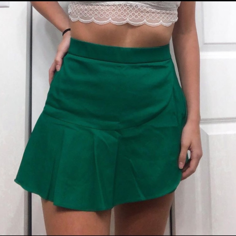 green skirt from ZARA